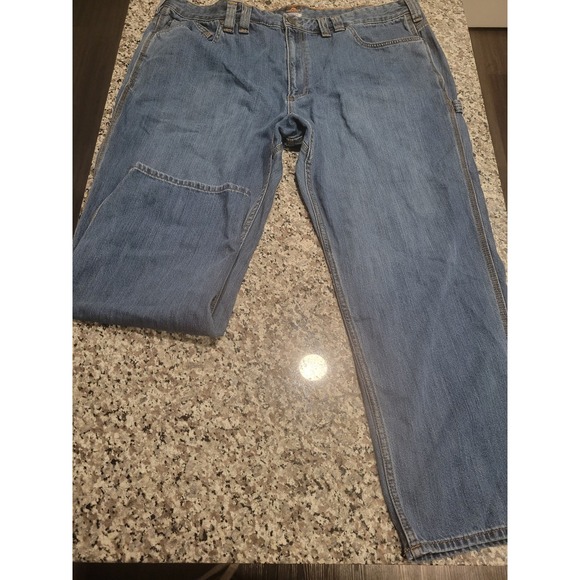 Ridgecut Other - Ridgecut Toughwear Mens 46x30 Blue Denim Work Jeans Straight Leg Cotton Nylon